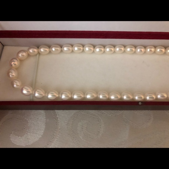 💝Genuine Pearl Necklace with 925 Silver Clasp - Picture 6 of 12